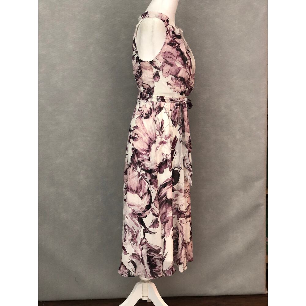 NY Collection Chiffon Dress Floral Sleeveless Women's Petite Medium NEW - Picture 4 of 9